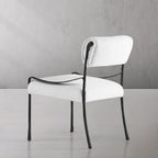 Axton Forge Retro Copper Iron Frame Armless Dining Chair for Dining Room