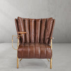 Axton Forge Leather Armchair Cigar Chair For Living Room