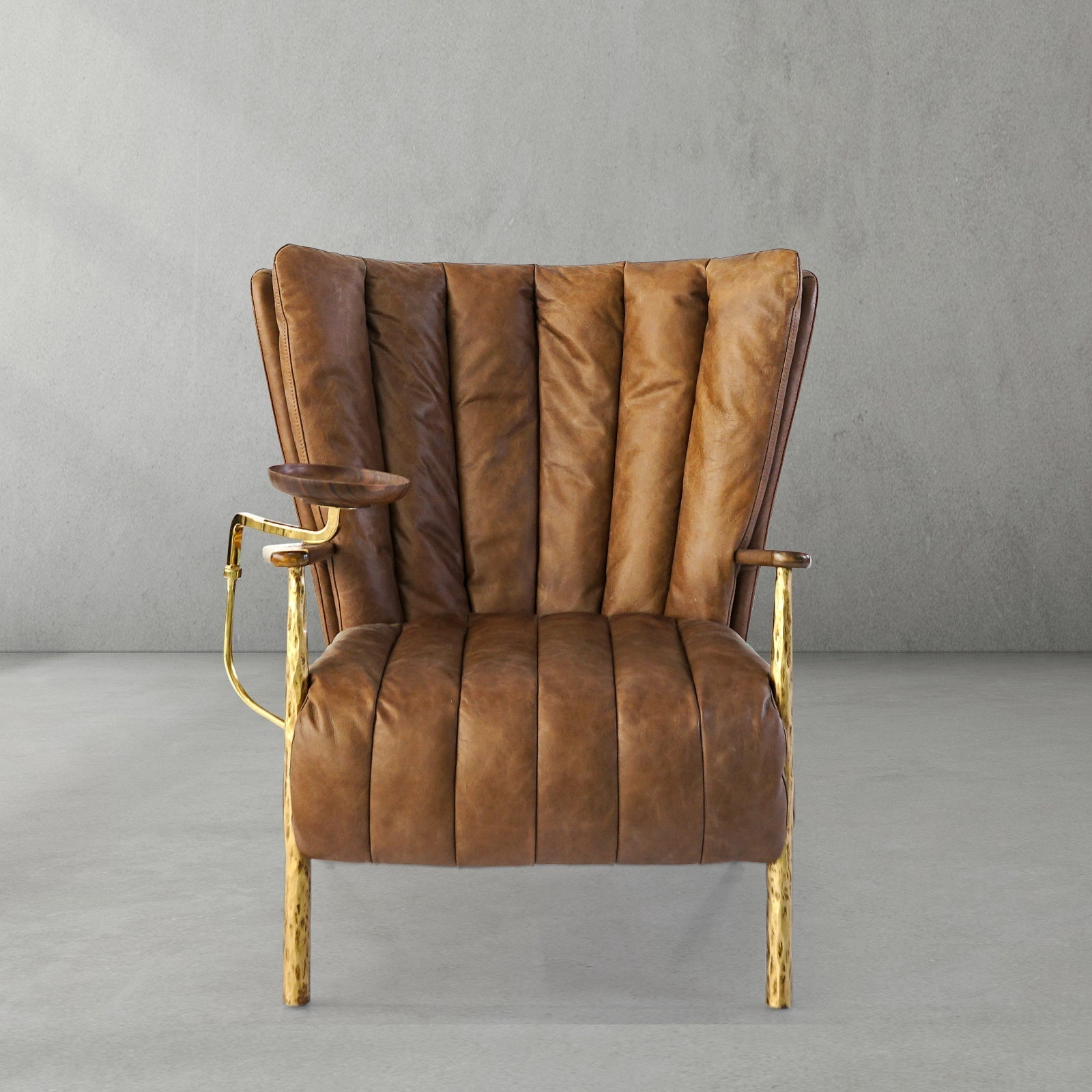 Axton Forge Leather Armchair Cigar Chair For Living Room