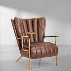 Axton Forge Leather Armchair Cigar Chair For Living Room