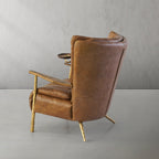 Axton Forge Leather Armchair Cigar Chair For Living Room