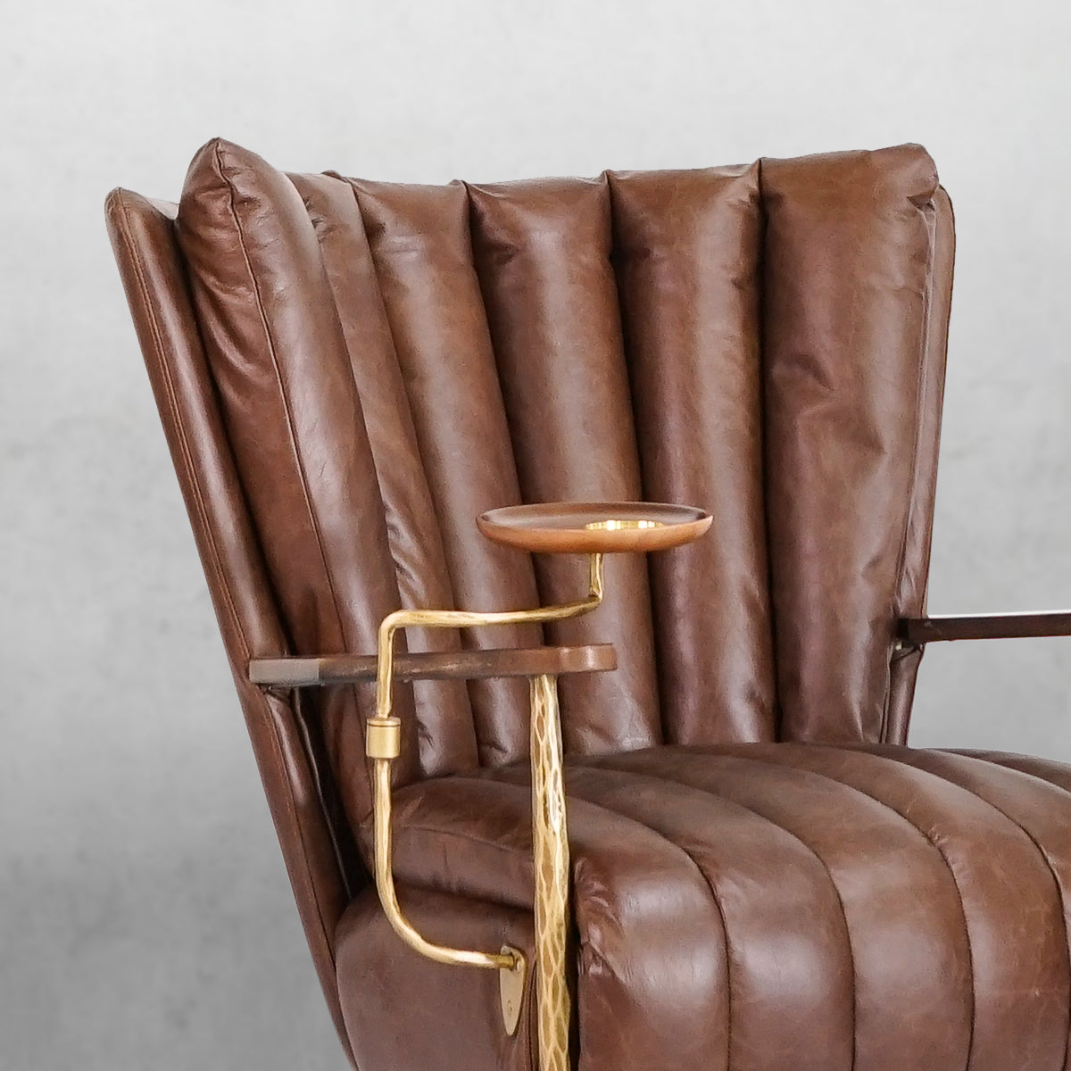 Axton Forge Leather Armchair Cigar Chair For Living Room