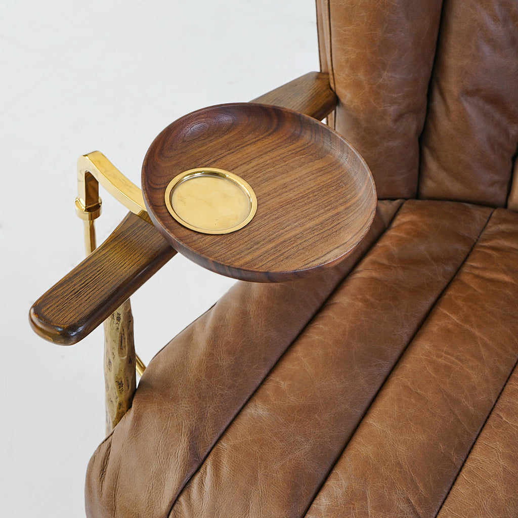 Axton Forge Leather Armchair Cigar Chair For Living Room