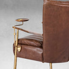 Axton Forge Leather Armchair Cigar Chair For Living Room