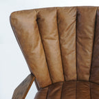 Axton Forge Leather Armchair Cigar Chair For Living Room