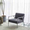 Axton Forge Retro Silver Iron Frame Armchair For Living Room
