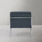 Axton Forge Retro Silver Iron Frame Armchair For Living Room
