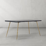 Thaddeus Vintage Style Metal Frame Dining Table