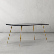 Thaddeus Vintage Style Metal Frame Dining Table