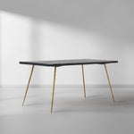 Thaddeus Vintage Style Metal Frame Dining Table