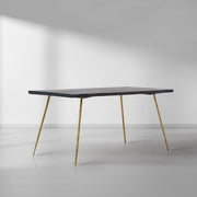 Thaddeus Vintage Style Metal Frame Dining Table