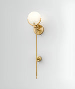 Alabaster Ava Brass Wall Lamp — image 16