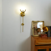 Alabaster Ava Brass Wall Lamp — image 4