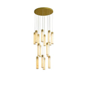 Alabaster Celestial Brass Cascade Chandelier — image 1