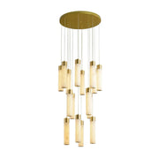 Alabaster Celestial Brass Cascade Chandelier — image 22