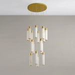 Alabaster Celestial Brass Cascade Chandelier — image 19
