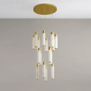 Alabaster Celestial Brass Cascade Chandelier — image 19