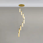 Alabaster Celestial Brass Cascade Chandelier — image 13