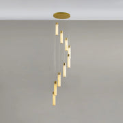Alabaster Celestial Brass Cascade Chandelier — image 13