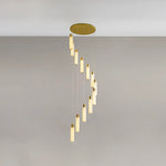 Alabaster Celestial Brass Cascade Chandelier — image 14