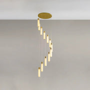 Alabaster Celestial Brass Cascade Chandelier — image 14