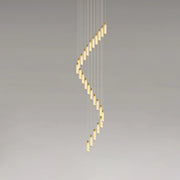Alabaster Celestial Brass Cascade Chandelier — image 17