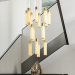 Alabaster Celestial Brass Cascade Chandelier — image 8