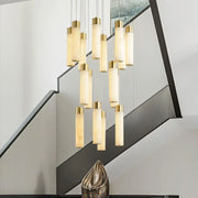 Alabaster Celestial Brass Cascade Chandelier — image 8