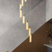 Alabaster Celestial Brass Cascade Chandelier — image 9