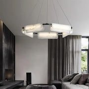 Delia Rectangular Alabaster Chandelier — image 3
