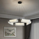Delia Rectangular Alabaster Chandelier — image 9