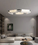 Delia Rectangular Alabaster Chandelier — image 11