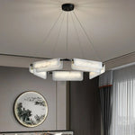 Delia Rectangular Alabaster Chandelier — image 4