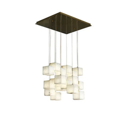 Alabaster Cube Box Chandelier — image 1
