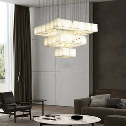 Alabaster Cube Box Chandelier — image 2