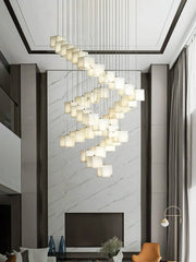 Alabaster Cube Box Chandelier — image 9