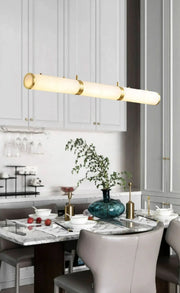 Alabaster Cylindrical Chandelier — image 4