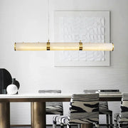 Alabaster Cylindrical Chandelier — image 8