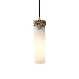 Alabaster Cylindrical Dansani Lyra Pendant Light — image 1