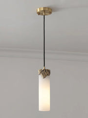 Alabaster Cylindrical Dansani Lyra Pendant Light — image 16