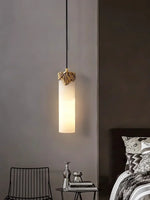 Alabaster Cylindrical Dansani Lyra Pendant Light — image 5