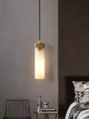 Alabaster Cylindrical Dansani Lyra Pendant Light — image 5