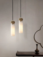 Alabaster Cylindrical Dansani Lyra Pendant Light — image 11