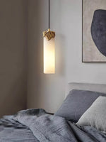 Alabaster Cylindrical Dansani Lyra Pendant Light — image 9