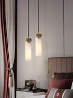Alabaster Cylindrical Dansani Lyra Pendant Light — image 12