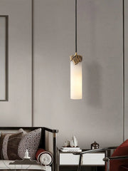 Alabaster Cylindrical Dansani Lyra Pendant Light — image 6