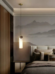 Alabaster Cylindrical Dansani Lyra Pendant Light — image 7
