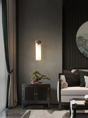 Alabaster Cylindrical Dansani Lyra Pendant Light — image 8