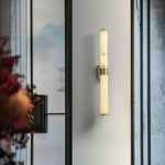 Cylindrical Alabaster Line Wall Light