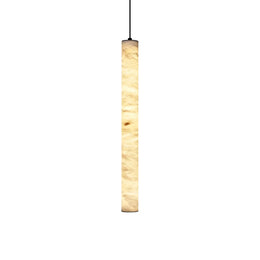 Alabaster Cylindrical Pendant Light — image 1